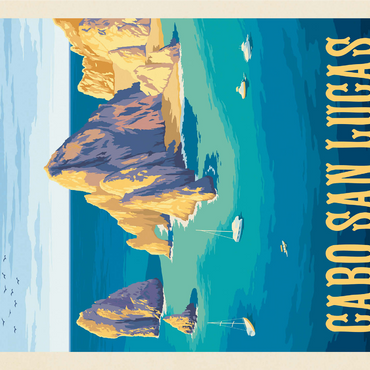 Cabo San Lucas Mexico - El Arco Rock Formations and Turquoise Sea 1000 Jigsaw Puzzle 3D Modell