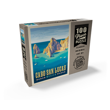 Cabo San Lucas Mexico - El Arco Rock Formations and Turquoise Sea 100 Jigsaw Puzzle box view2