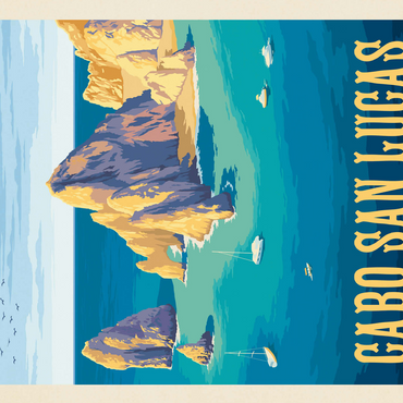 Cabo San Lucas Mexico - El Arco Rock Formations and Turquoise Sea 500 Jigsaw Puzzle 3D Modell