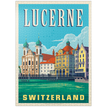 puzzleplate Lucerne Switzerland Waterfront with Historic Architecture 1000 Jigsaw Puzzle