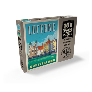 Lucerne Switzerland Waterfront with Historic Architecture 100 Jigsaw Puzzle box view2