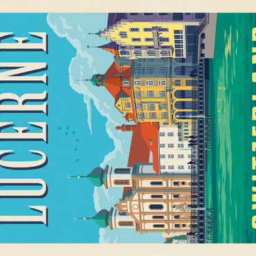 Lucerne Switzerland Waterfront with Historic Architecture 100 Jigsaw Puzzle 3D Modell