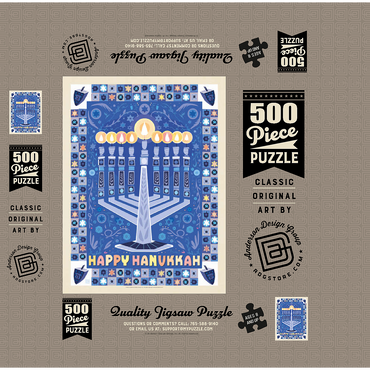 Happy Hanukkah 500 Jigsaw Puzzle box 3D Modell