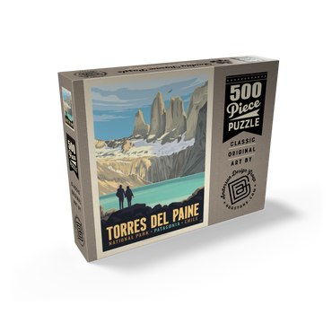 Chile: Torres del Paine National Park (Patagonia) 500 Jigsaw Puzzle box view2