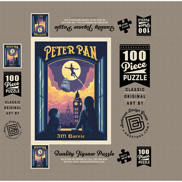Peter Pan: J.M. Barrie 100 Jigsaw Puzzle box 3D Modell