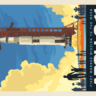 NASA 1969: Apollo 11 Lift-Off 1000 Jigsaw Puzzle 3D Modell