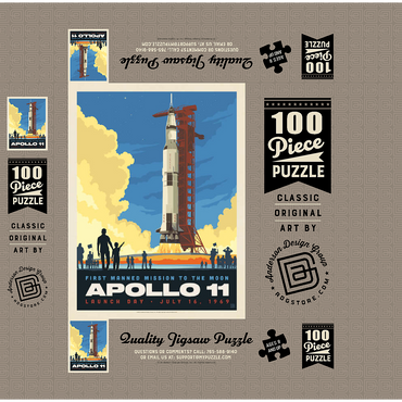 NASA 1969: Apollo 11 Lift-Off 100 Jigsaw Puzzle box 3D Modell