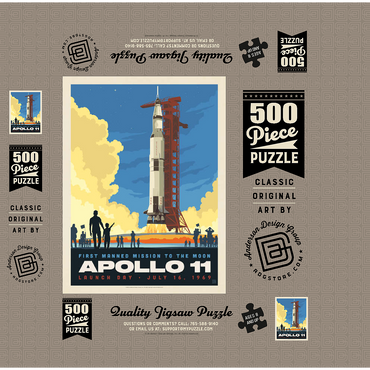 NASA 1969: Apollo 11 Lift-Off 500 Jigsaw Puzzle box 3D Modell