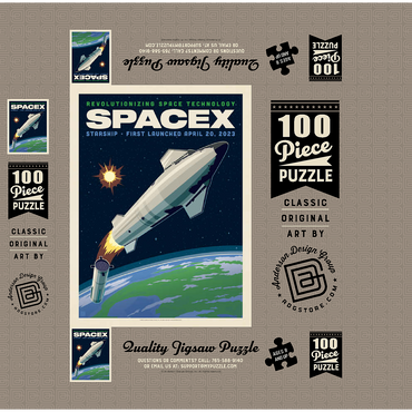 SpaceX Starship: 2023 100 Jigsaw Puzzle box 3D Modell