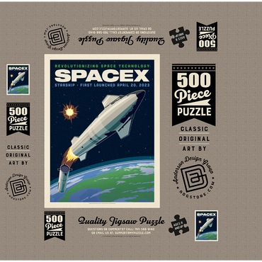 SpaceX Starship: 2023 500 Jigsaw Puzzle box 3D Modell