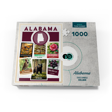 Collage: Alabama State Symbols 1000 Jigsaw Puzzle box view3
