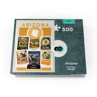 Collage: Arizona State Symbols 500 Jigsaw Puzzle box view3