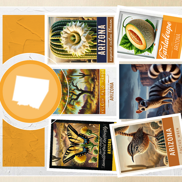 Collage: Arizona State Symbols 500 Jigsaw Puzzle 3D Modell