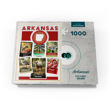 Collage: Arkansas State Symbols 1000 Jigsaw Puzzle box view3