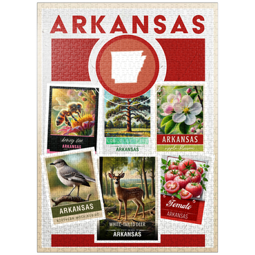 puzzleplate Collage: Arkansas State Symbols 1000 Jigsaw Puzzle