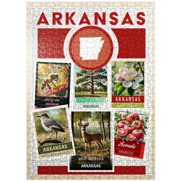 puzzleplate Collage: Arkansas State Symbols 500 Jigsaw Puzzle