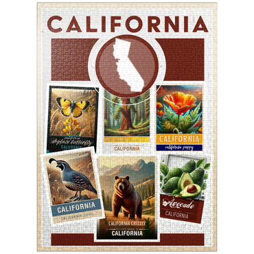 puzzleplate Collage: California State Symbols 1000 Jigsaw Puzzle