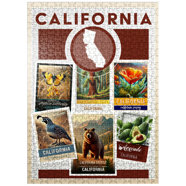 puzzleplate Collage: California State Symbols 500 Jigsaw Puzzle