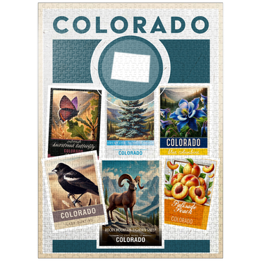 puzzleplate Collage: Colorado State Symbols 1000 Jigsaw Puzzle