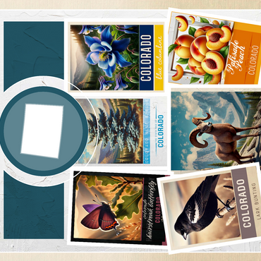 Collage: Colorado State Symbols 500 Jigsaw Puzzle 3D Modell