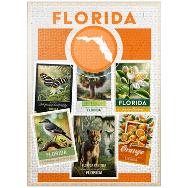 puzzleplate Collage: Florida State Symbols 1000 Jigsaw Puzzle