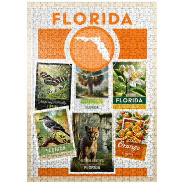 puzzleplate Collage: Florida State Symbols 500 Jigsaw Puzzle