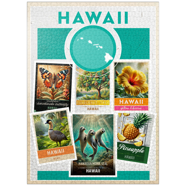 puzzleplate Collage: Hawaii State Symbols 1000 Jigsaw Puzzle