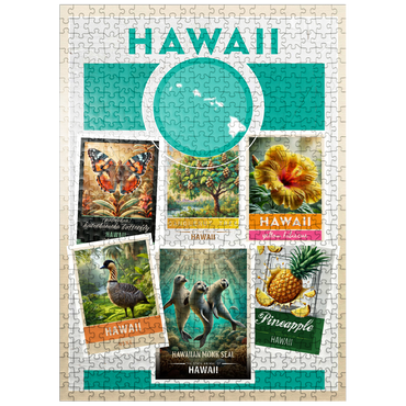 puzzleplate Collage: Hawaii State Symbols 500 Jigsaw Puzzle