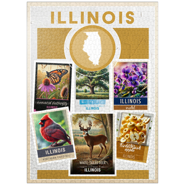 puzzleplate Collage: Illinois State Symbols 1000 Jigsaw Puzzle