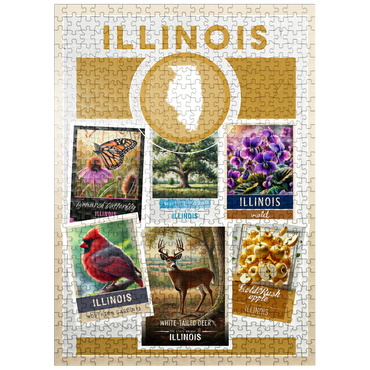 puzzleplate Collage: Illinois State Symbols 500 Jigsaw Puzzle