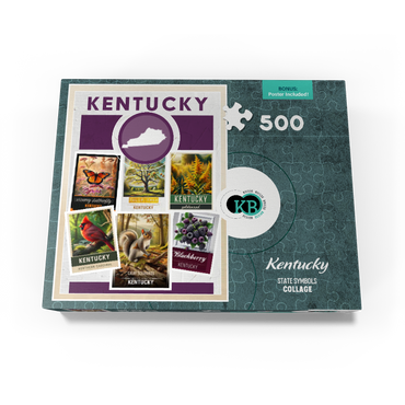 Collage: Kentucky State Symbols 500 Jigsaw Puzzle box view3