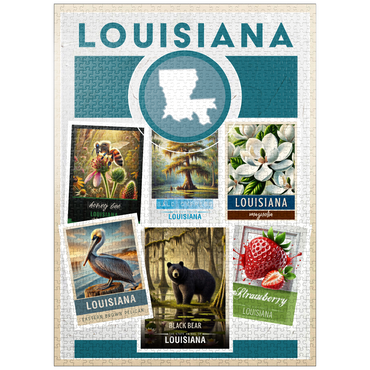 puzzleplate Collage: Louisiana State Symbols 1000 Jigsaw Puzzle