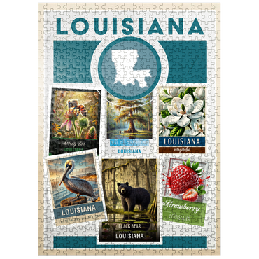 puzzleplate Collage: Louisiana State Symbols 500 Jigsaw Puzzle