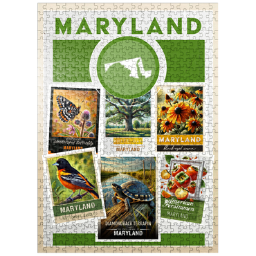 puzzleplate Collage: Maryland State Symbols 500 Jigsaw Puzzle