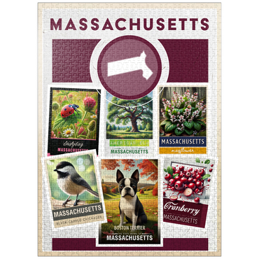 puzzleplate Collage: Massachusetts State Symbols 1000 Jigsaw Puzzle