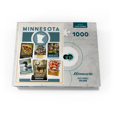 Collage: Minnesota State Symbols 1000 Jigsaw Puzzle box view3