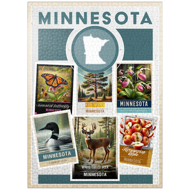 puzzleplate Collage: Minnesota State Symbols 1000 Jigsaw Puzzle