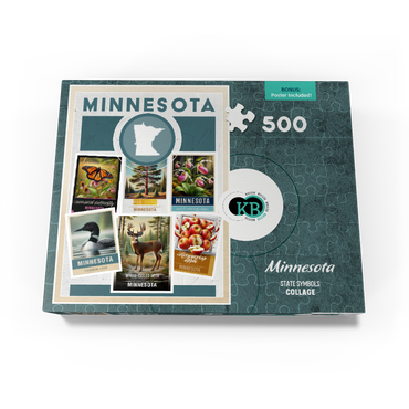 Collage: Minnesota State Symbols 500 Jigsaw Puzzle box view3