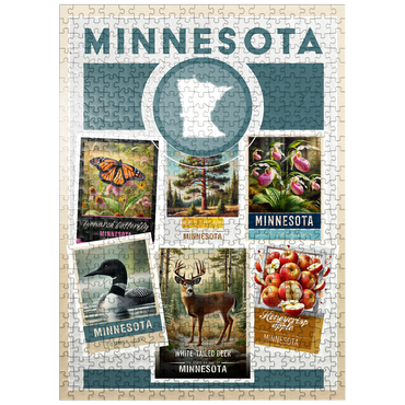 puzzleplate Collage: Minnesota State Symbols 500 Jigsaw Puzzle