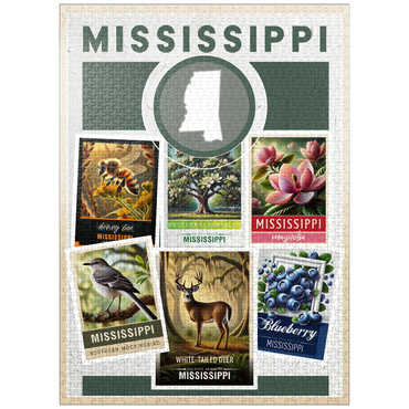 puzzleplate Collage: Mississippi State Symbols 1000 Jigsaw Puzzle