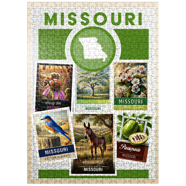 puzzleplate Collage: Missouri State Symbols 500 Jigsaw Puzzle