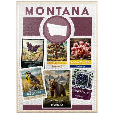 puzzleplate Collage: Montana State Symbols 1000 Jigsaw Puzzle