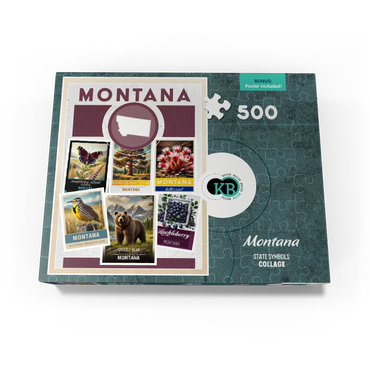 Collage: Montana State Symbols 500 Jigsaw Puzzle box view3