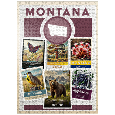 puzzleplate Collage: Montana State Symbols 500 Jigsaw Puzzle