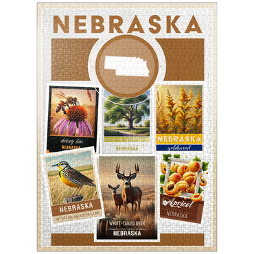 puzzleplate Collage: Nebraska State Symbols 1000 Jigsaw Puzzle