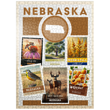 puzzleplate Collage: Nebraska State Symbols 500 Jigsaw Puzzle