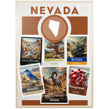 puzzleplate Collage: Nevada State Symbols 1000 Jigsaw Puzzle