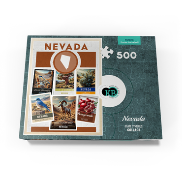 Collage: Nevada State Symbols 500 Jigsaw Puzzle box view3