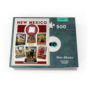 Collage: New Mexico State Symbols 500 Jigsaw Puzzle box view3