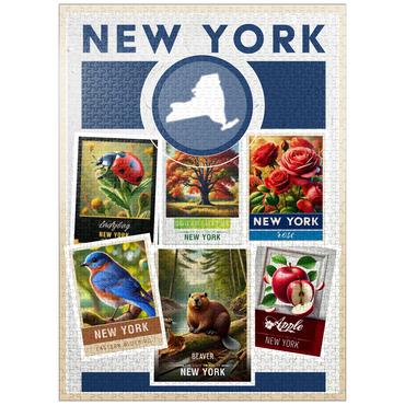 puzzleplate Collage: New York State Symbols 1000 Jigsaw Puzzle